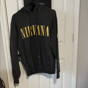 NIRVANA Black and Yellow Hoodie for Men